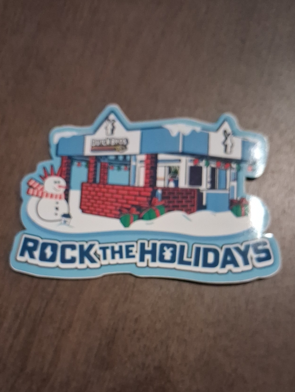 Dutch Bros Blue 'Rock the Holidays' Sticker
